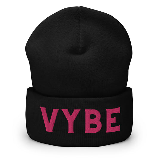 Cuffed Beanie - Vybe Pink