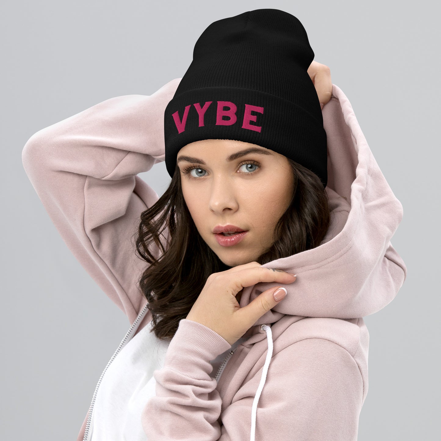 Cuffed Beanie - Vybe Pink