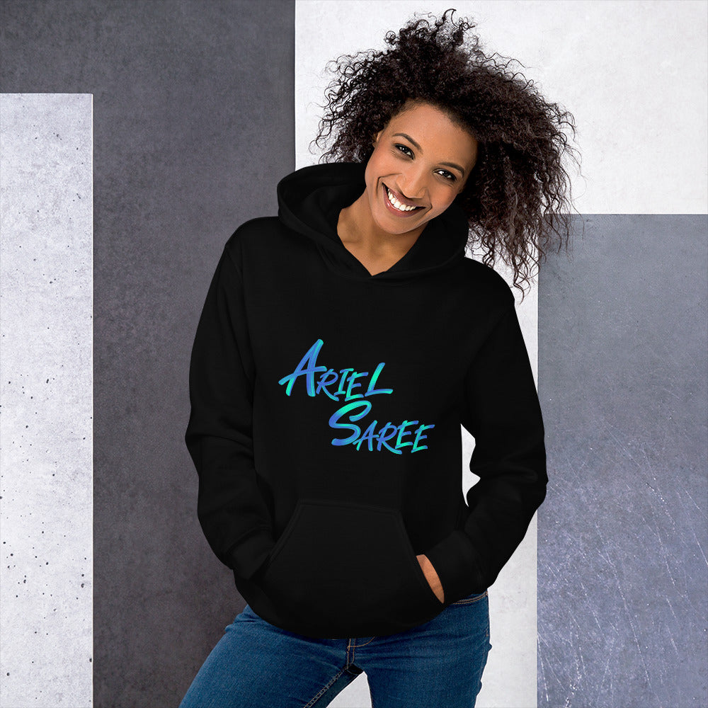 Unisex Hoodie - Aqua Ariel Saree Name Graphic