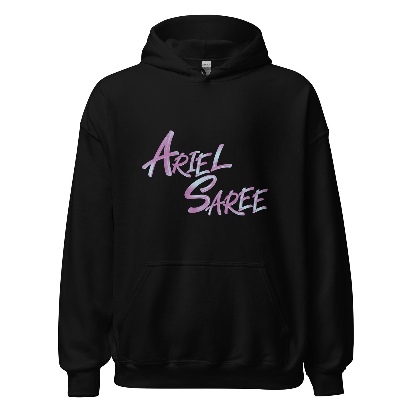 Unisex Hoodie - Pink Ariel Saree Name Graphic