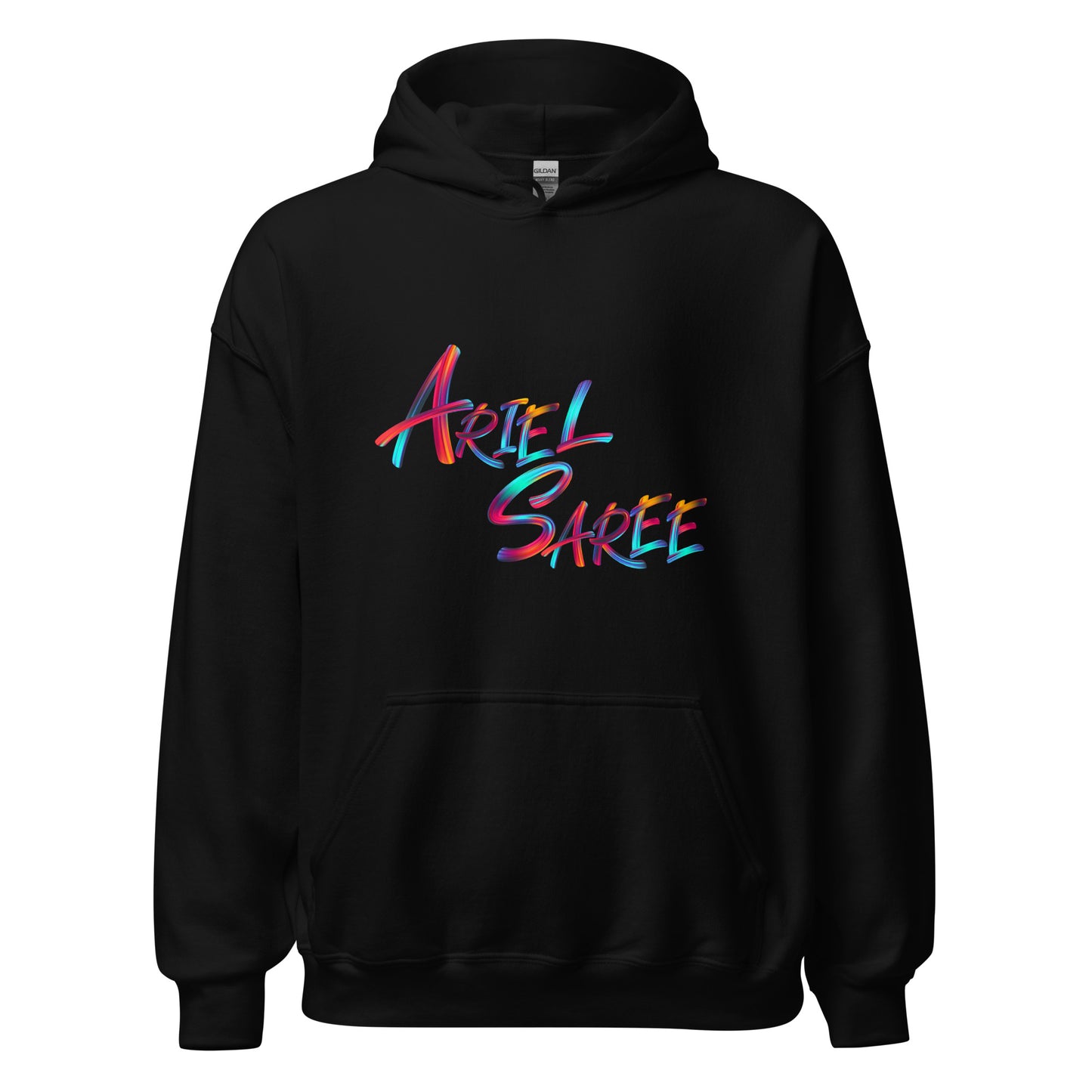 Unisex Hoodie - Multi Color Ariel Saree Name Graphic