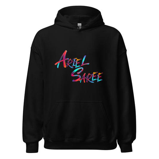 Unisex Hoodie - Multi Color Ariel Saree Name Graphic