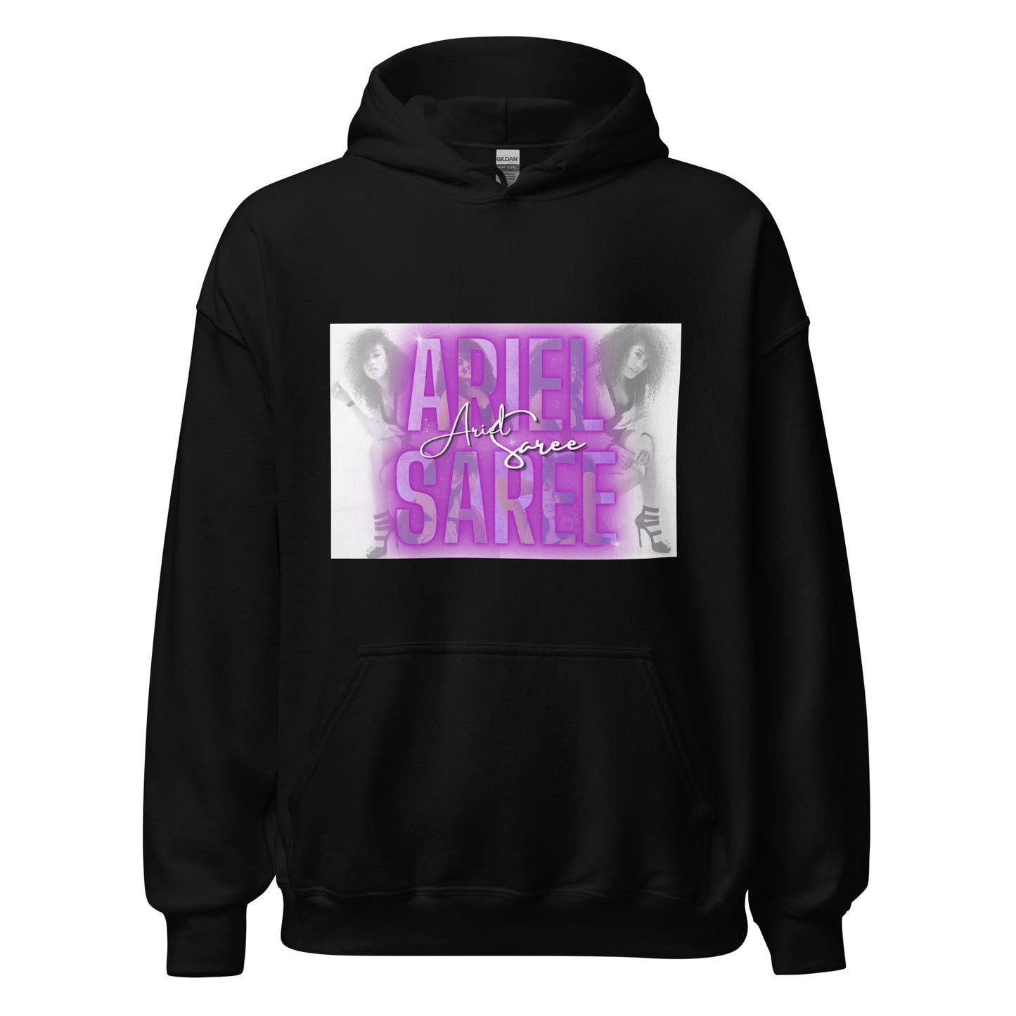 Unisex Hoodie - French Inhale Collage Graphic