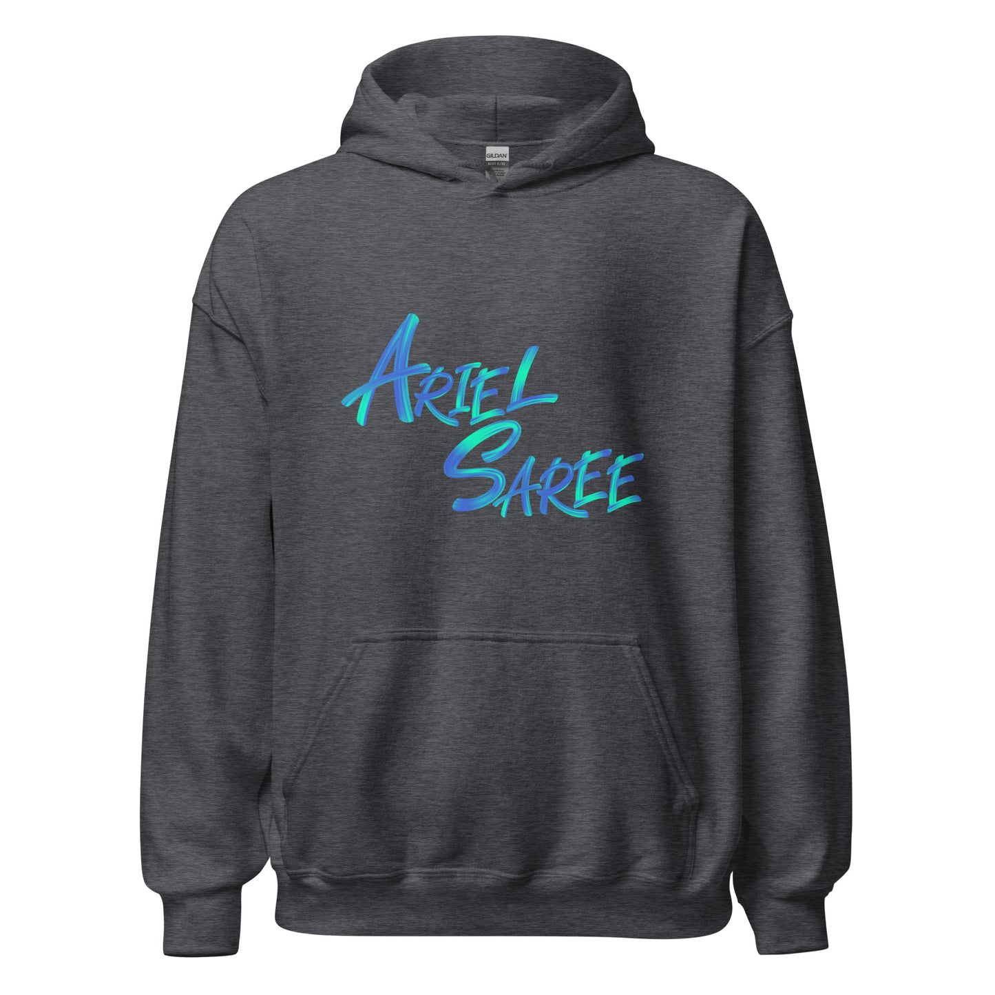 Unisex Hoodie - Aqua Ariel Saree Name Graphic