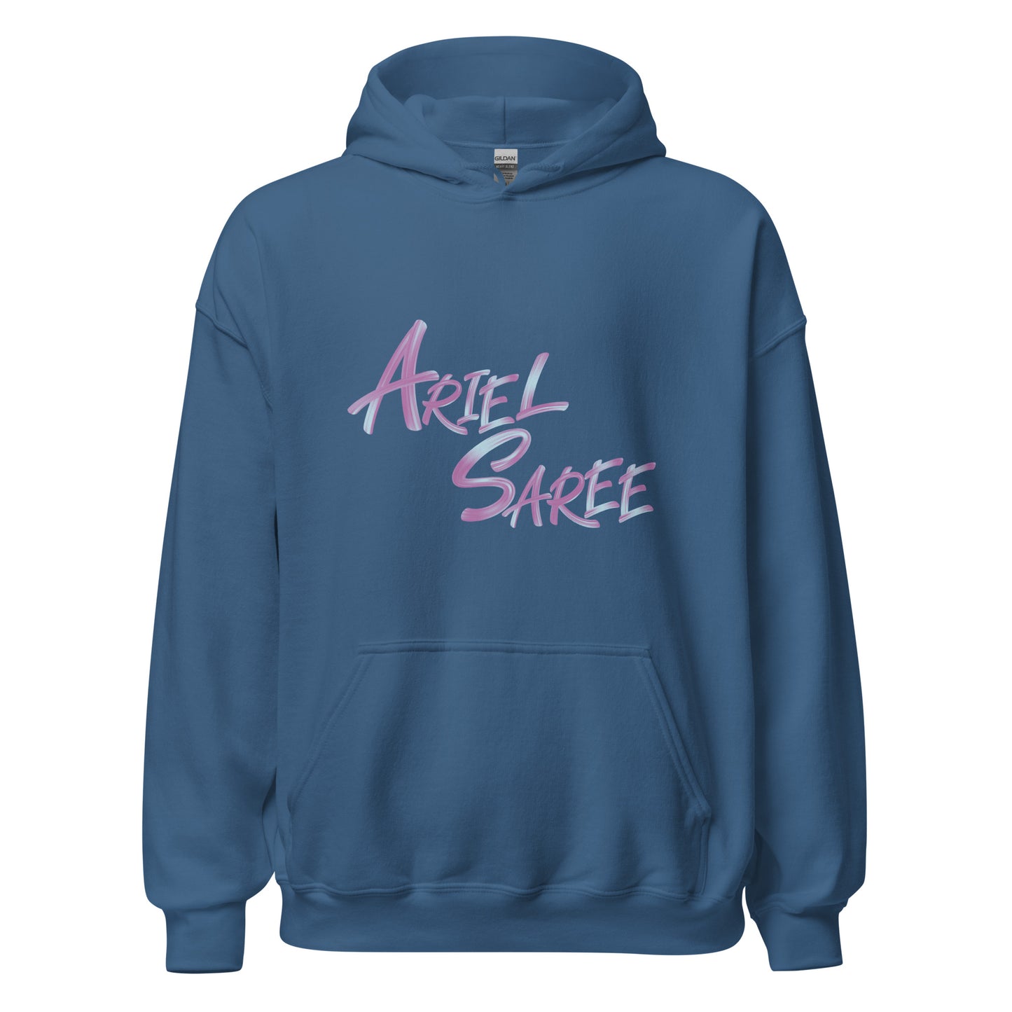 Unisex Hoodie - Pink Ariel Saree Name Graphic