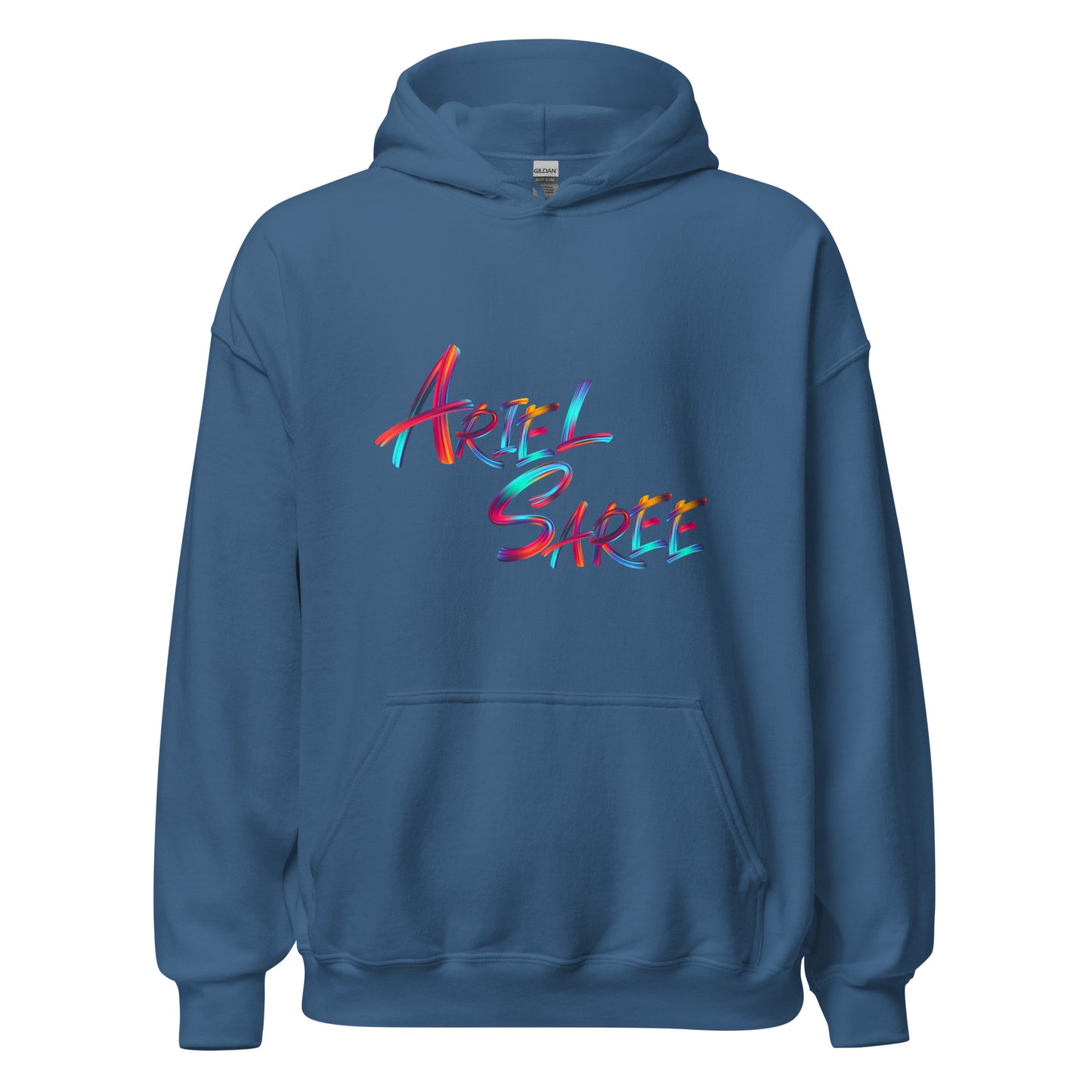 Unisex Hoodie - Multi Color Ariel Saree Name Graphic