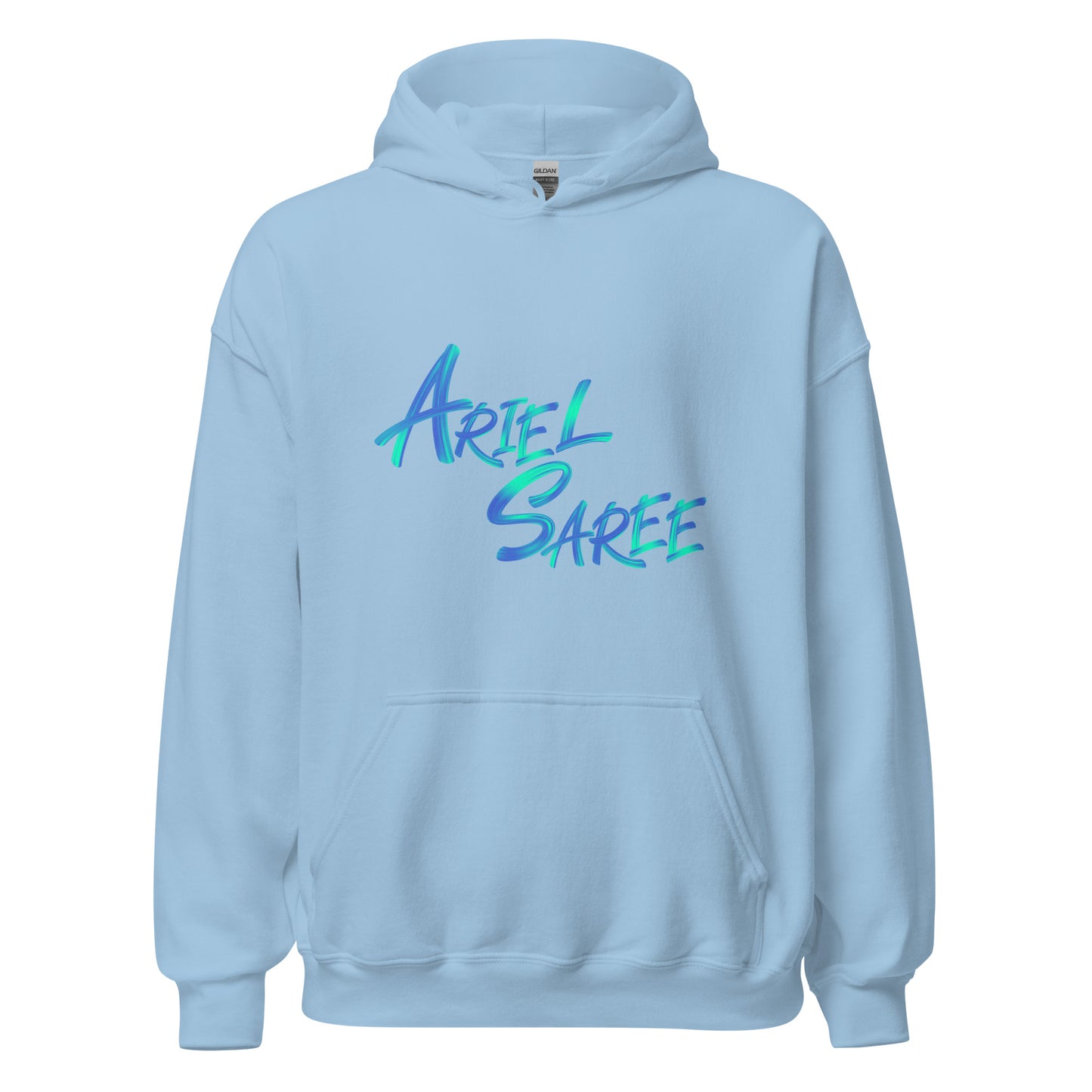 Unisex Hoodie - Aqua Ariel Saree Name Graphic