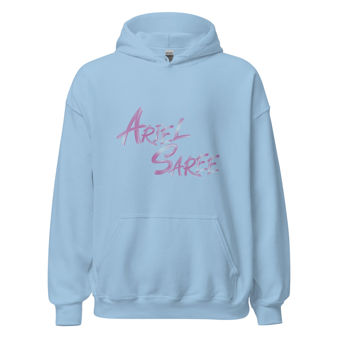 Unisex Hoodie - Pink Ariel Saree Name Graphic