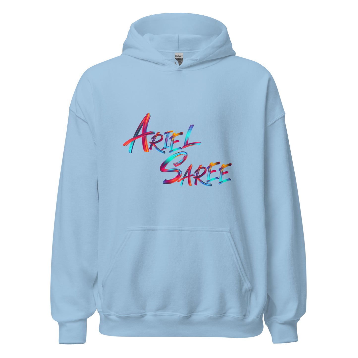 Unisex Hoodie - Multi Color Ariel Saree Name Graphic