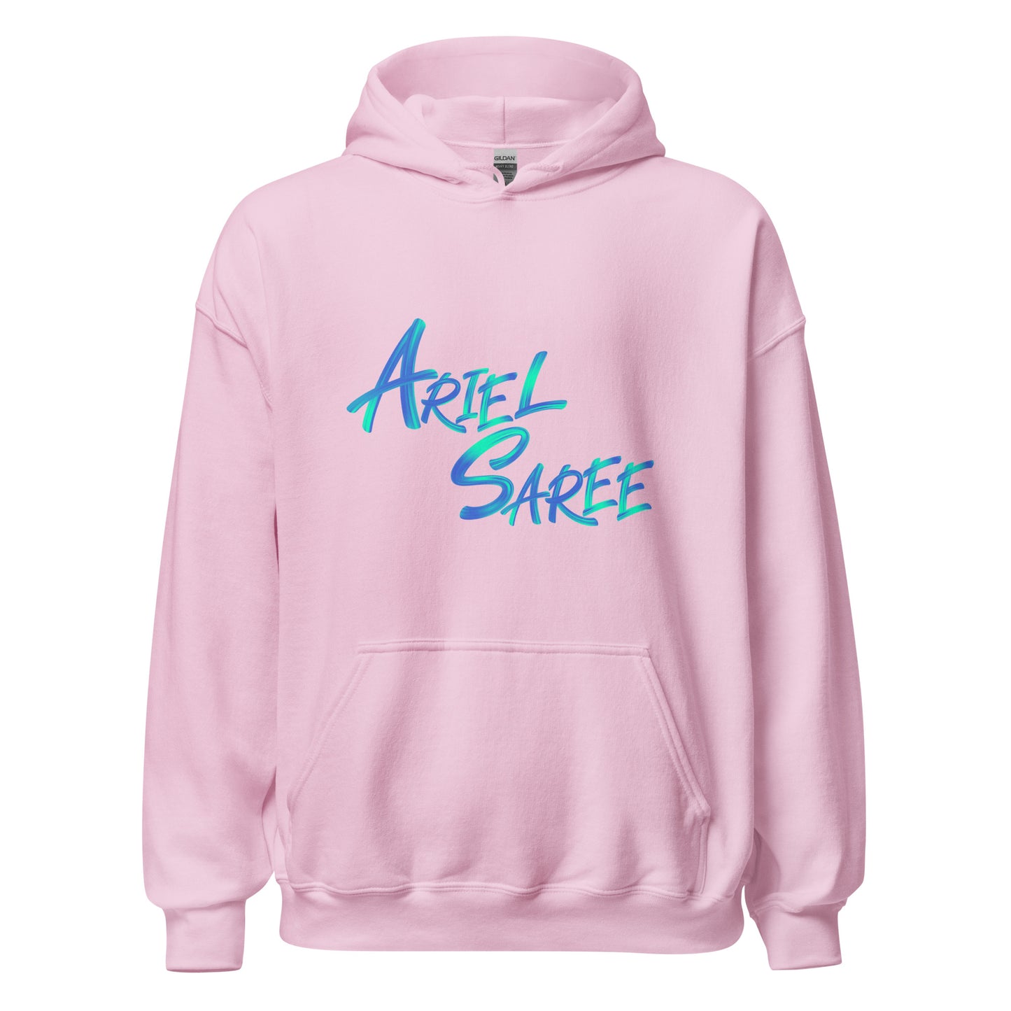 Unisex Hoodie - Aqua Ariel Saree Name Graphic