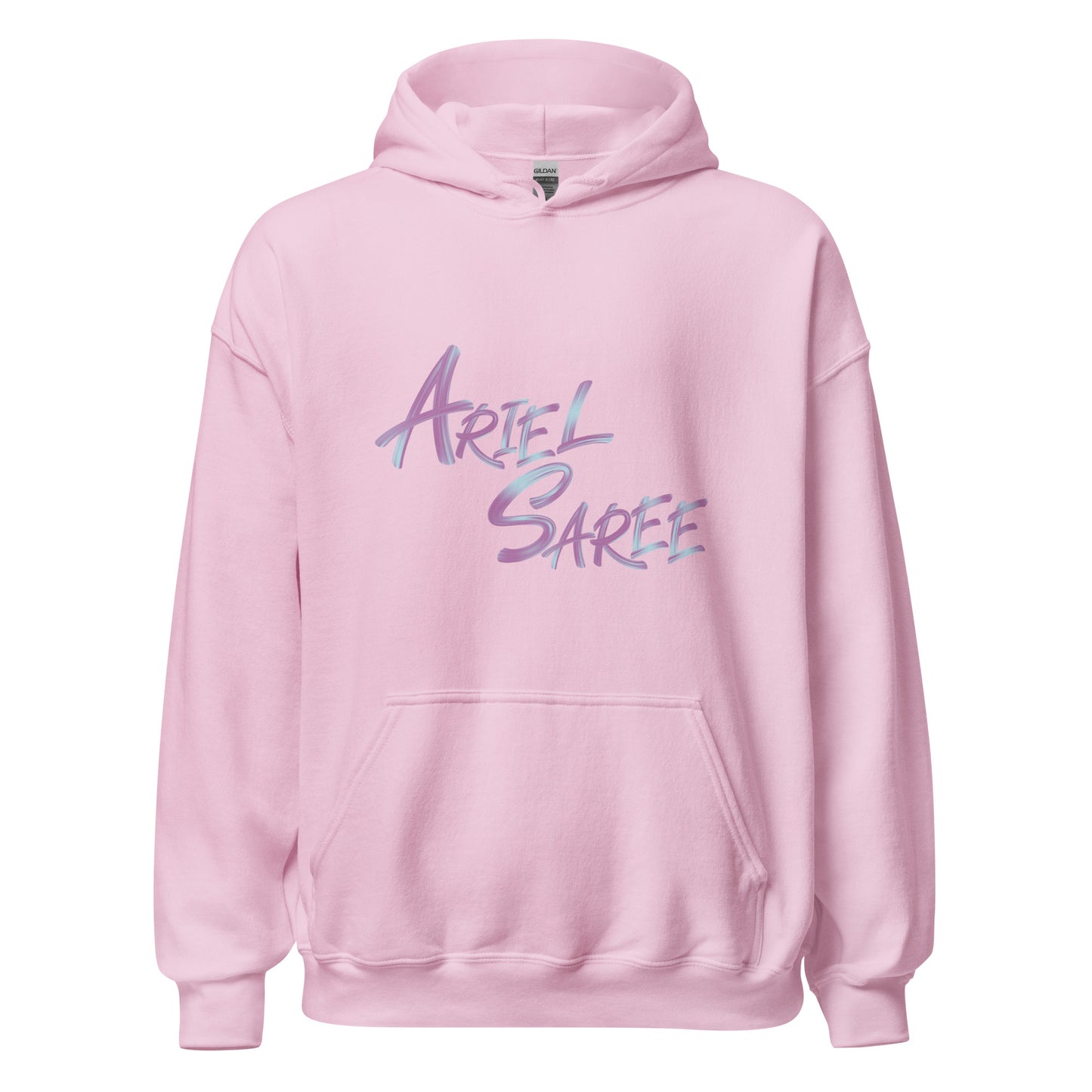 Unisex Hoodie - Pink Ariel Saree Name Graphic