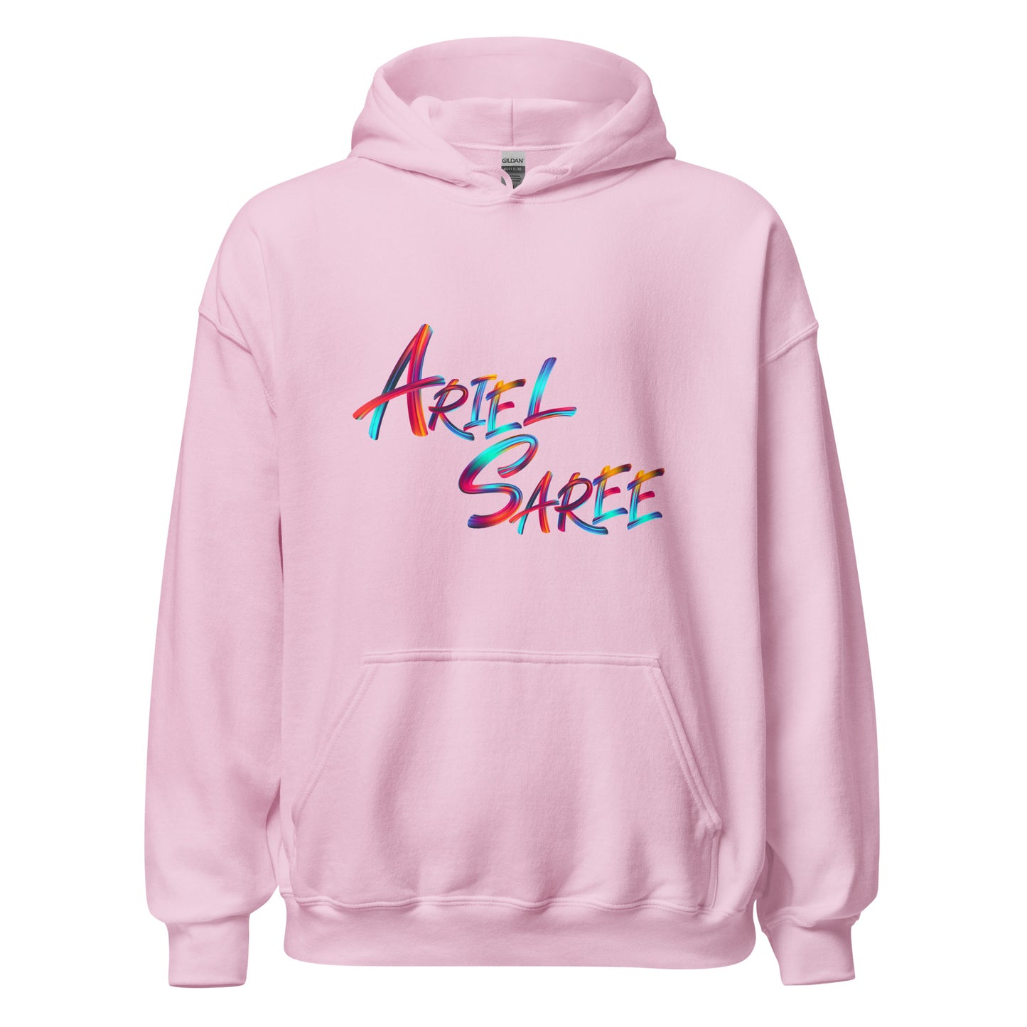 Unisex Hoodie - Multi Color Ariel Saree Name Graphic