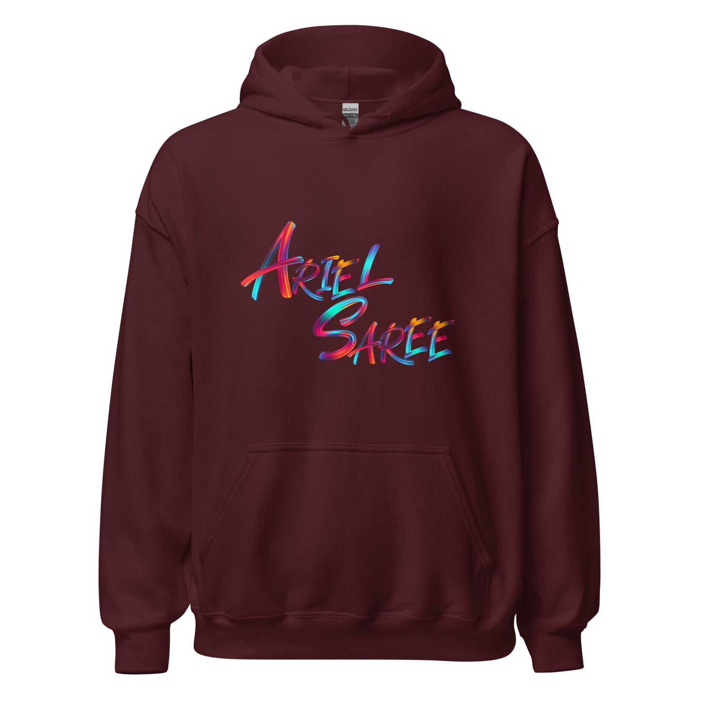 Unisex Hoodie - Multi Color Ariel Saree Name Graphic