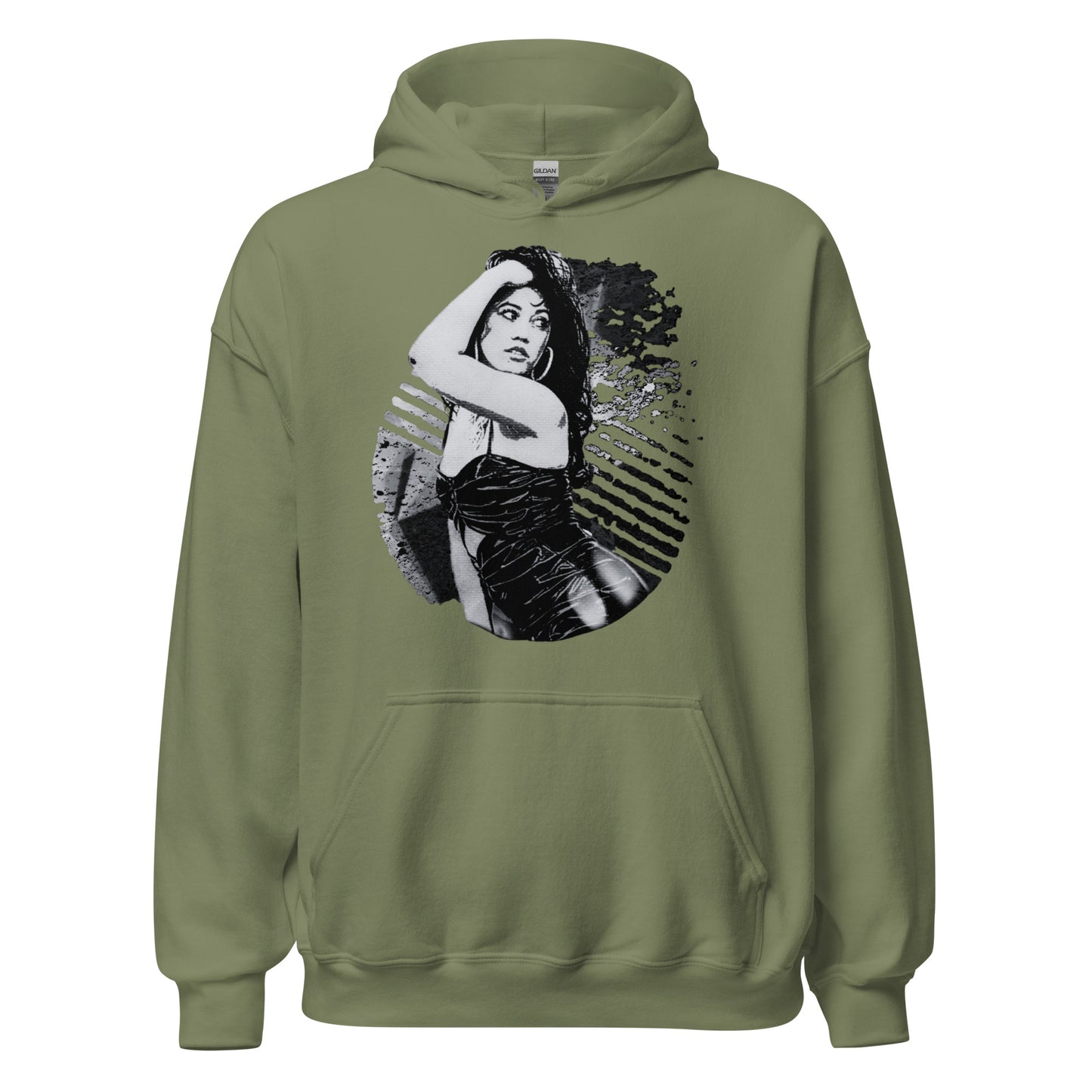 Unisex Hoodie - Black and White Phases Art Graphic