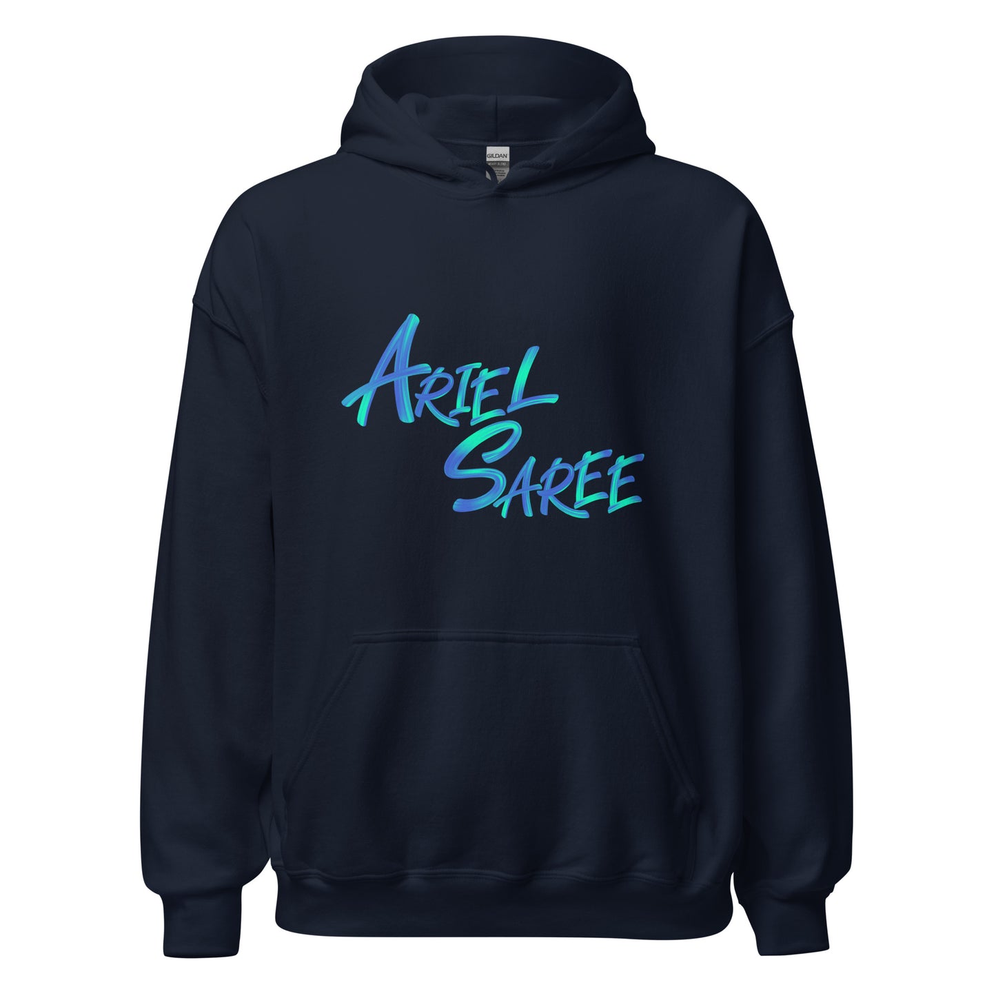 Unisex Hoodie - Aqua Ariel Saree Name Graphic