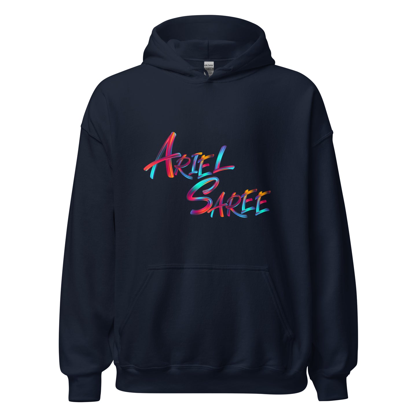 Unisex Hoodie - Multi Color Ariel Saree Name Graphic