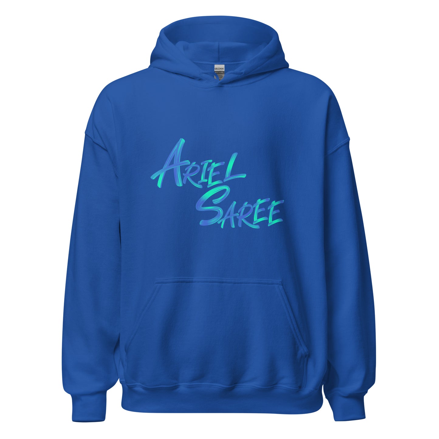 Unisex Hoodie - Aqua Ariel Saree Name Graphic