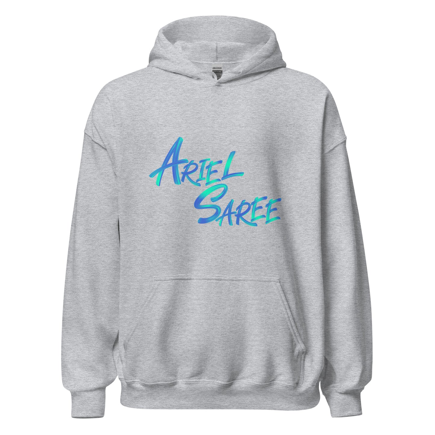 Unisex Hoodie - Aqua Ariel Saree Name Graphic