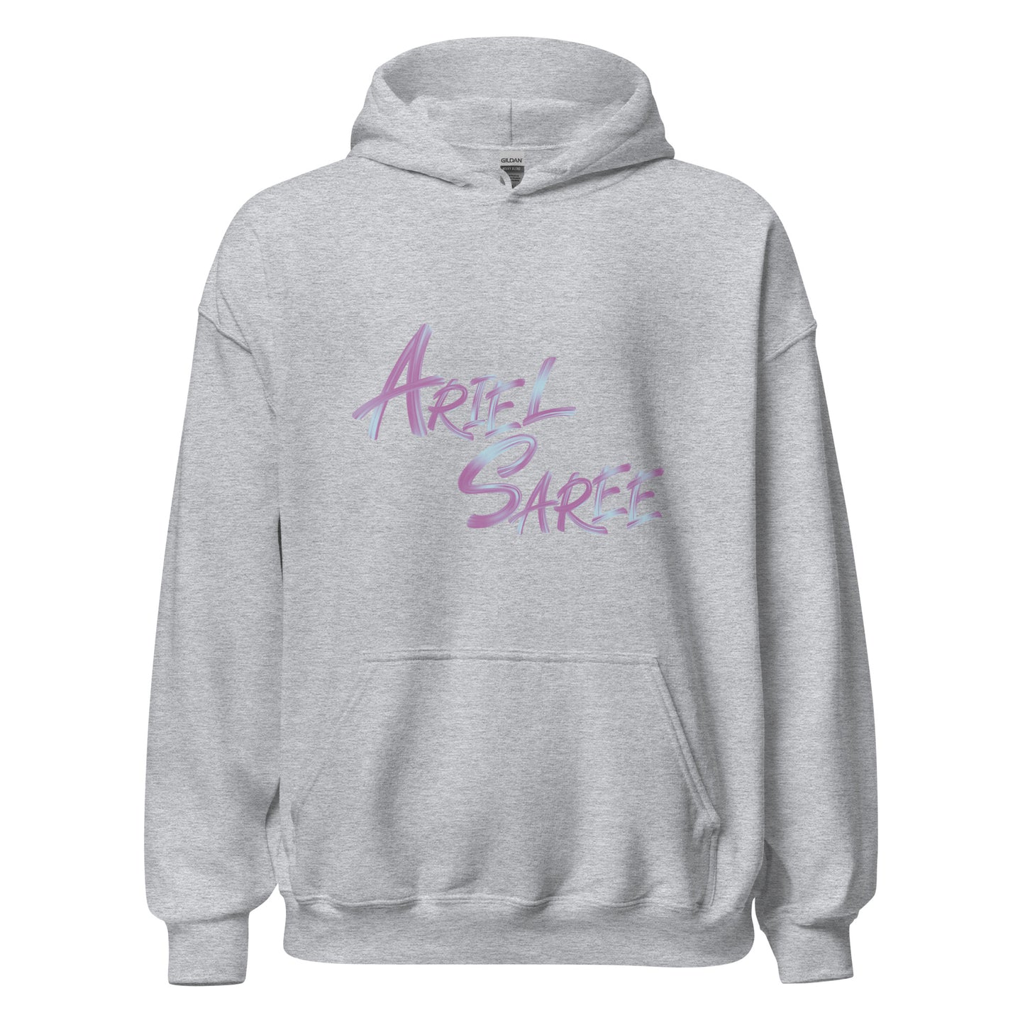 Unisex Hoodie - Pink Ariel Saree Name Graphic