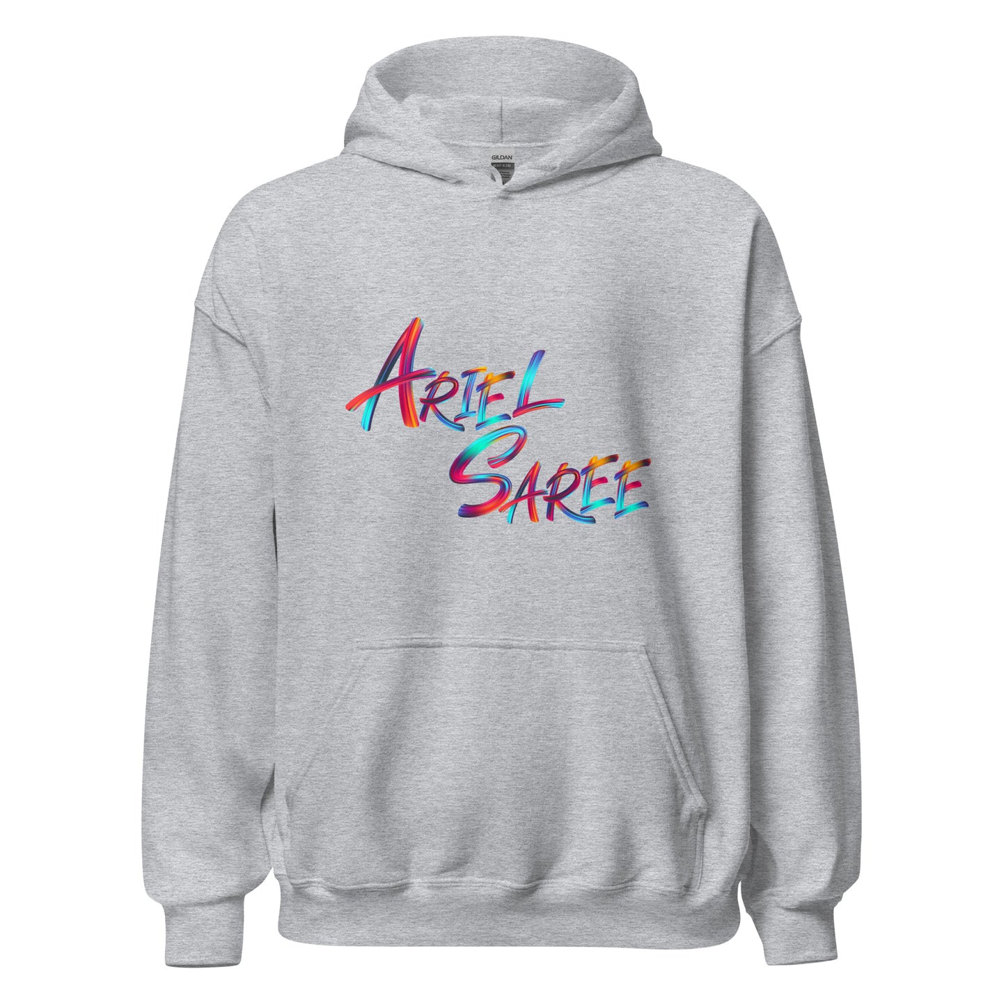 Unisex Hoodie - Multi Color Ariel Saree Name Graphic