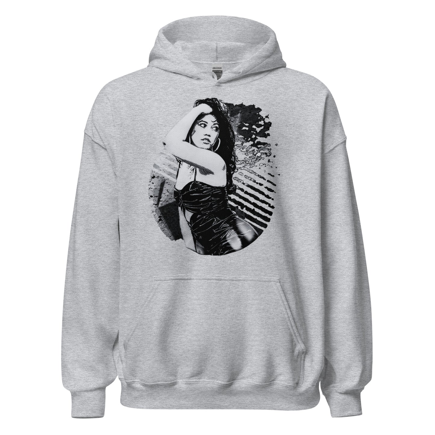 Unisex Hoodie - Black and White Phases Art Graphic