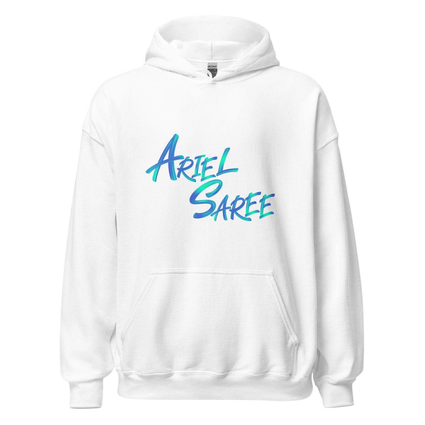 Unisex Hoodie - Aqua Ariel Saree Name Graphic