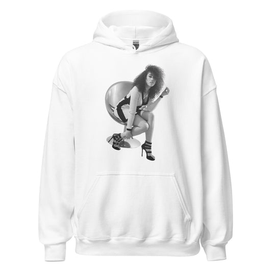 Unisex Hoodie - French Inhale BW Graphic