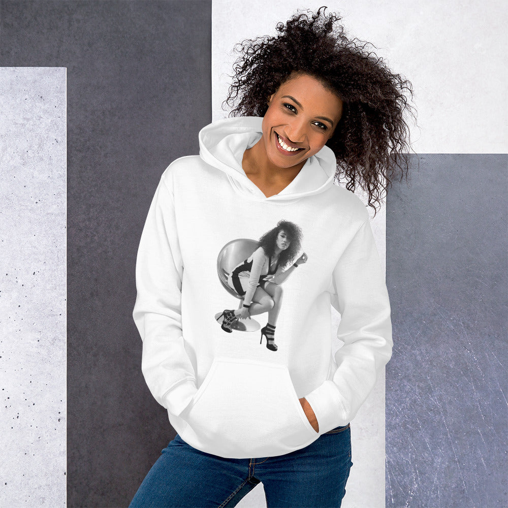 Unisex Hoodie - French Inhale BW Graphic