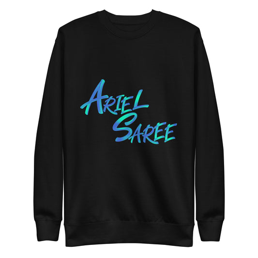 Unisex Premium Sweatshirt - Aqua Ariel Saree Name Graphic