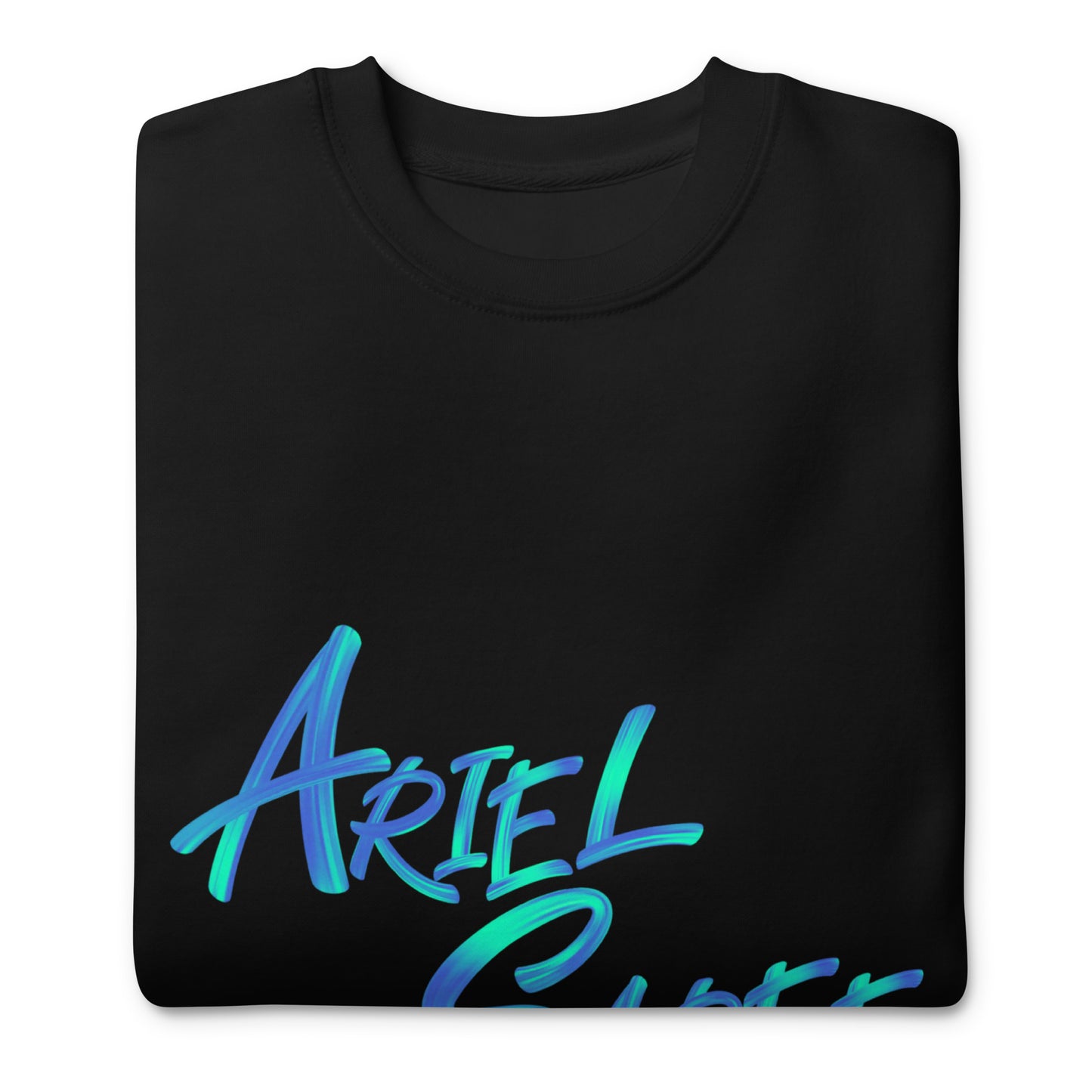 Unisex Premium Sweatshirt - Aqua Ariel Saree Name Graphic