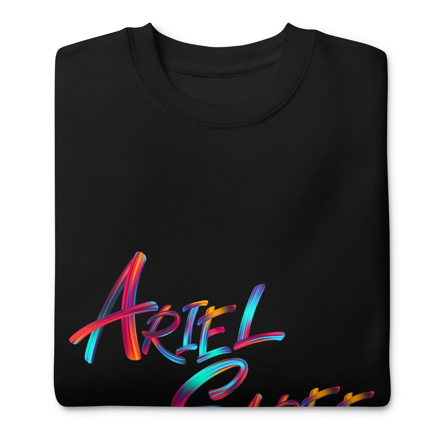 Unisex Premium Sweatshirt - Multi Color Ariel Saree Name Graphic