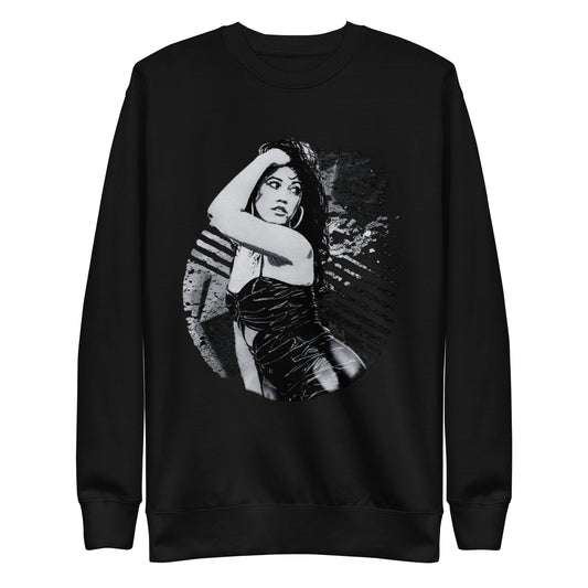 Unisex Premium Sweatshirt - Black and White Phases Art Graphic