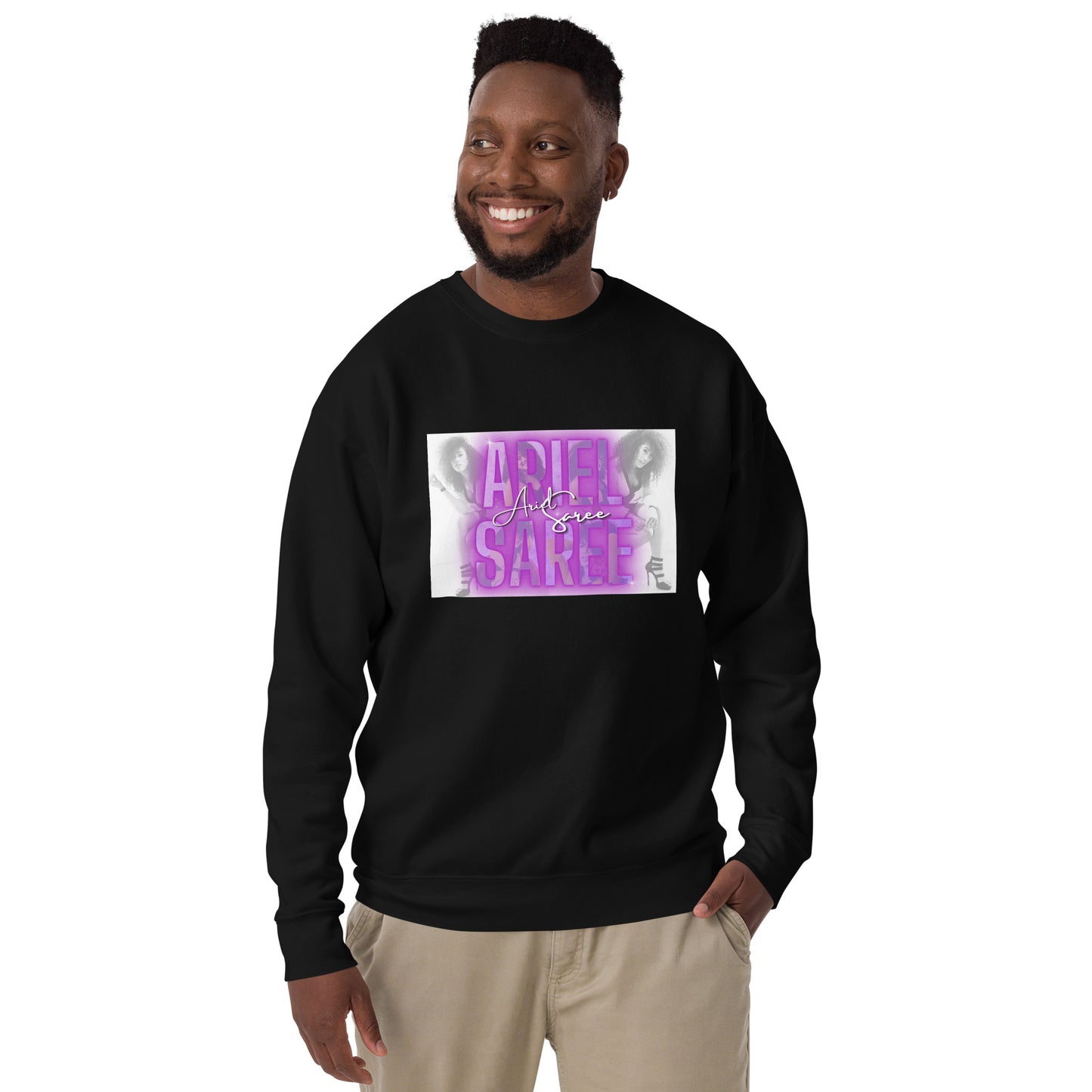 Unisex Premium Sweatshirt - French Inhale Collage Graphic