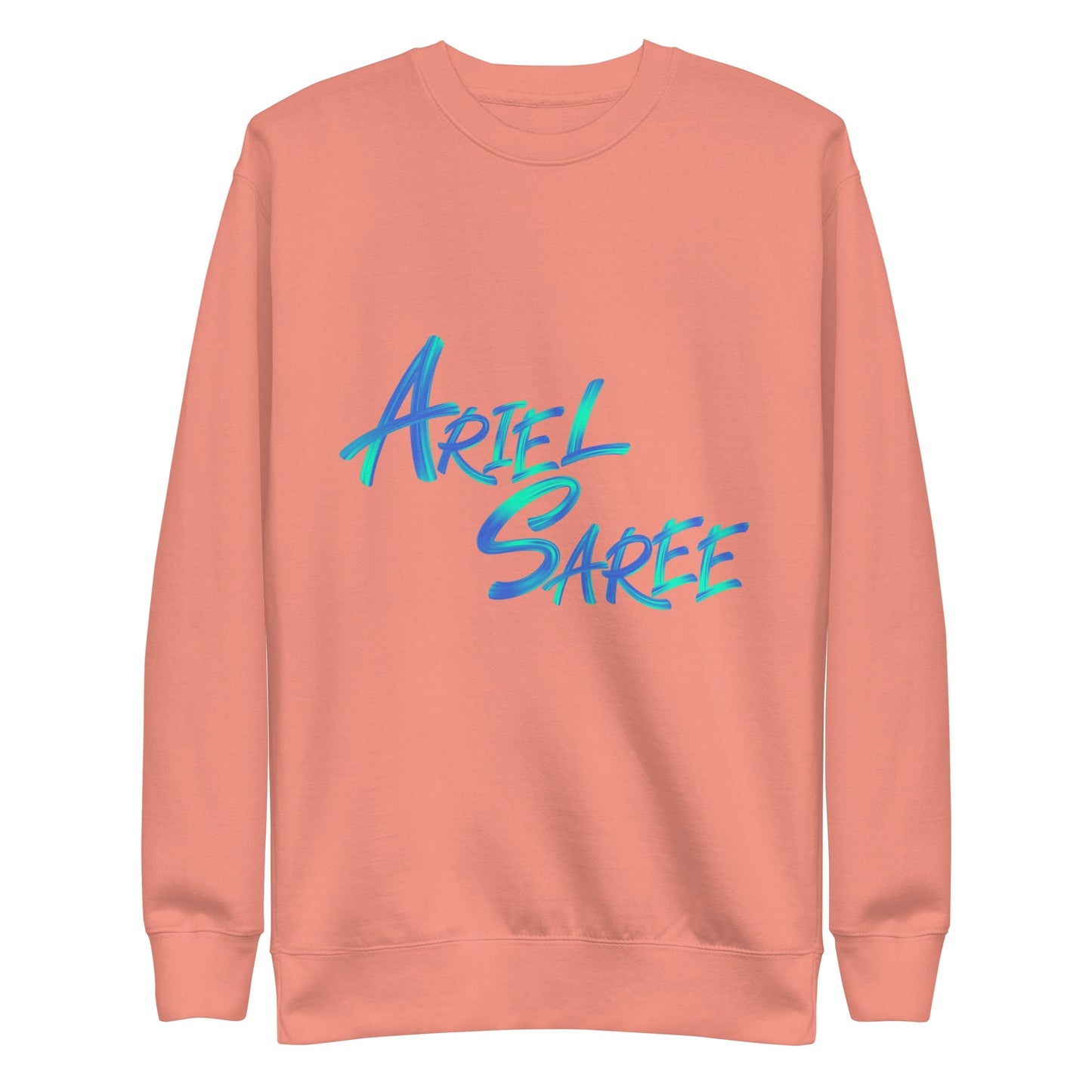 Unisex Premium Sweatshirt - Aqua Ariel Saree Name Graphic