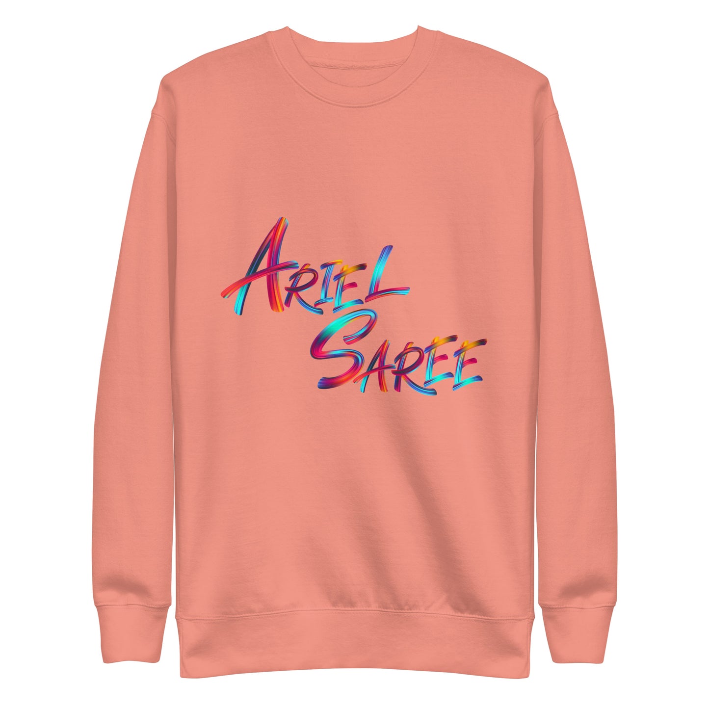 Unisex Premium Sweatshirt - Multi Color Ariel Saree Name Graphic