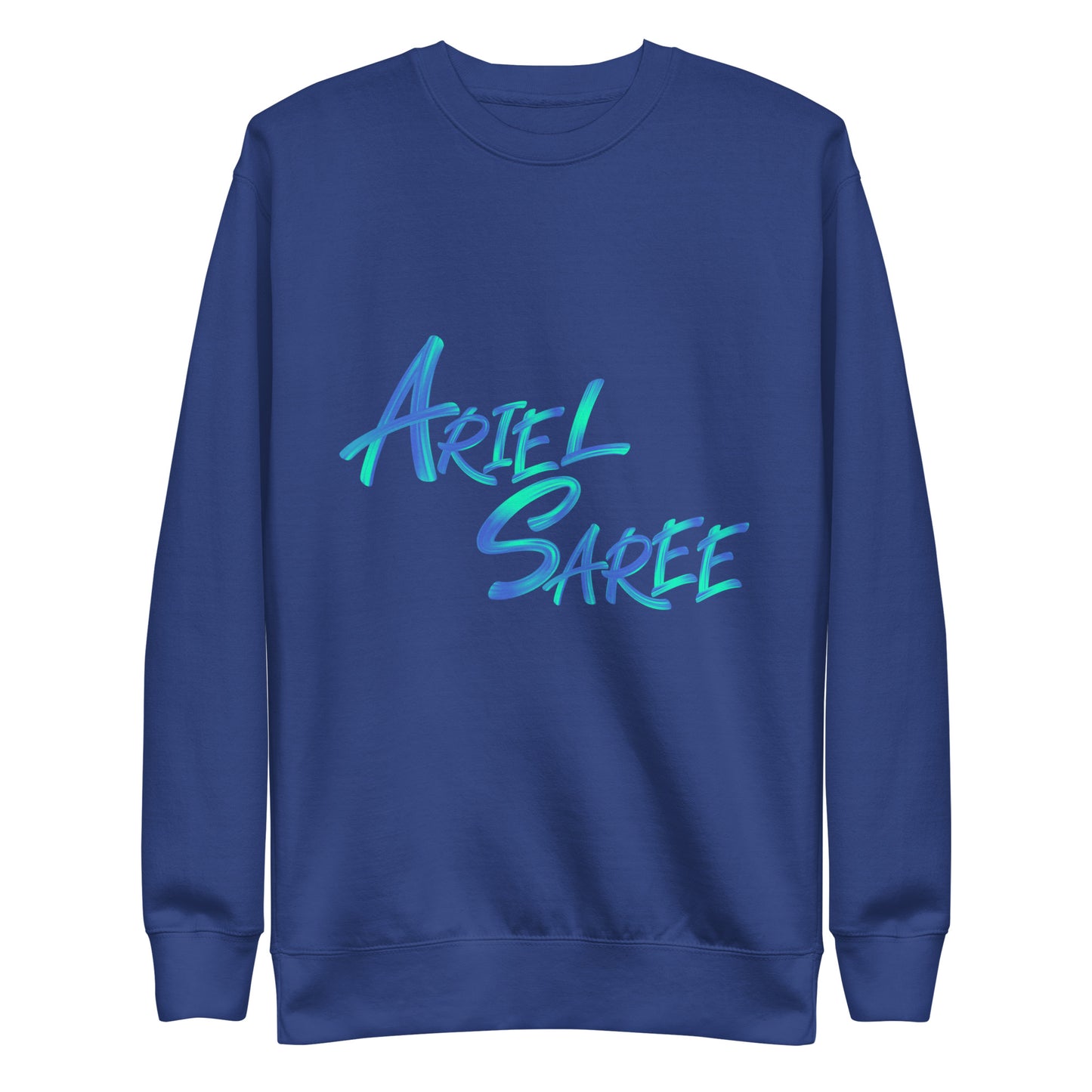 Unisex Premium Sweatshirt - Aqua Ariel Saree Name Graphic