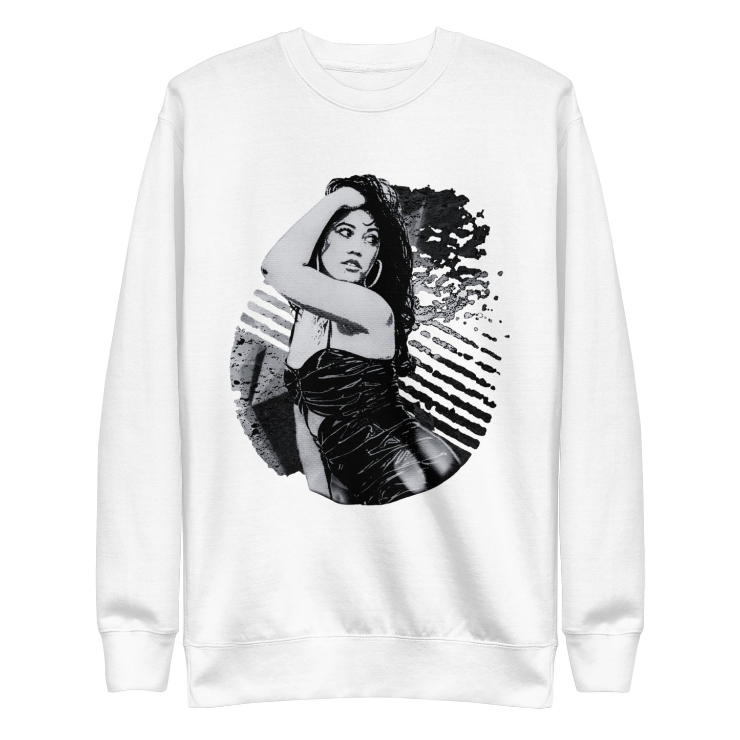 Unisex Premium Sweatshirt - Black and White Phases Art Graphic