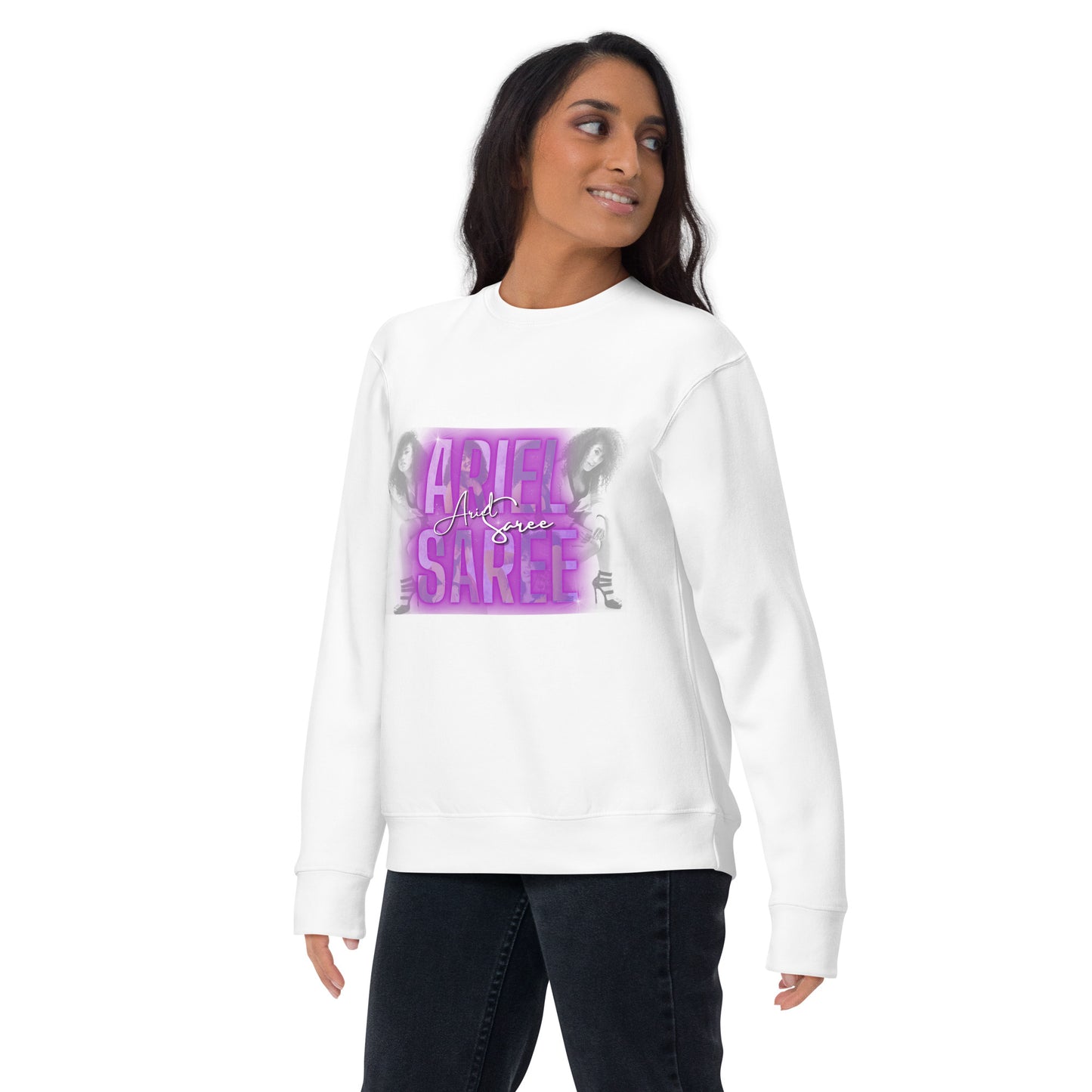 Unisex Premium Sweatshirt - French Inhale Collage Graphic