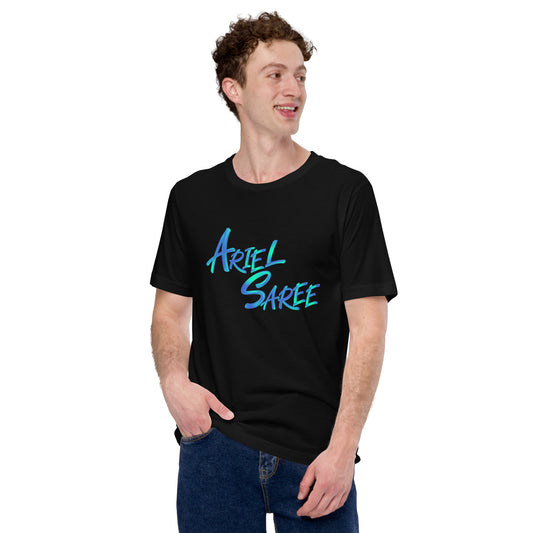 Unisex T-shirt - Aqua Ariel Saree Name Graphic