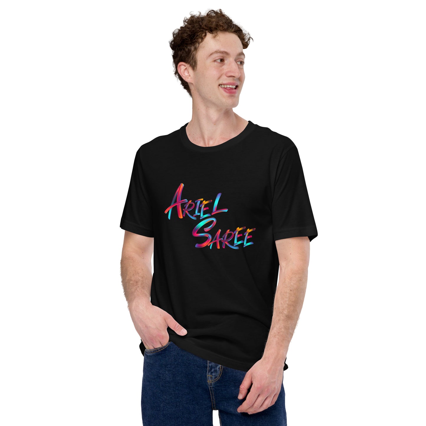 Unisex T-shirt - Multi Color Ariel Saree Name Graphic