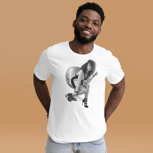 Unisex T-shirt - French Inhale Black and White Graphic