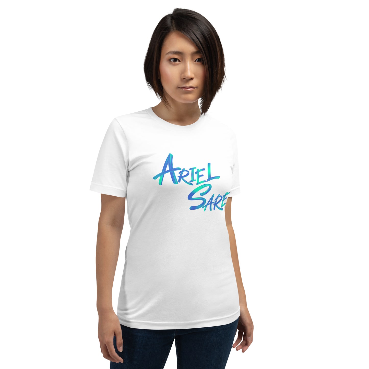 Unisex T-shirt - Aqua Ariel Saree Name Graphic