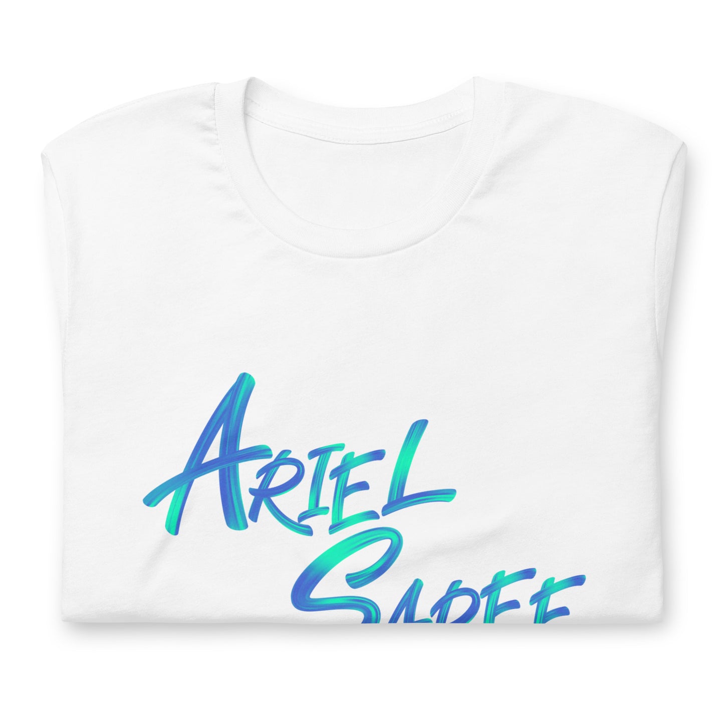 Unisex T-shirt - Aqua Ariel Saree Name Graphic